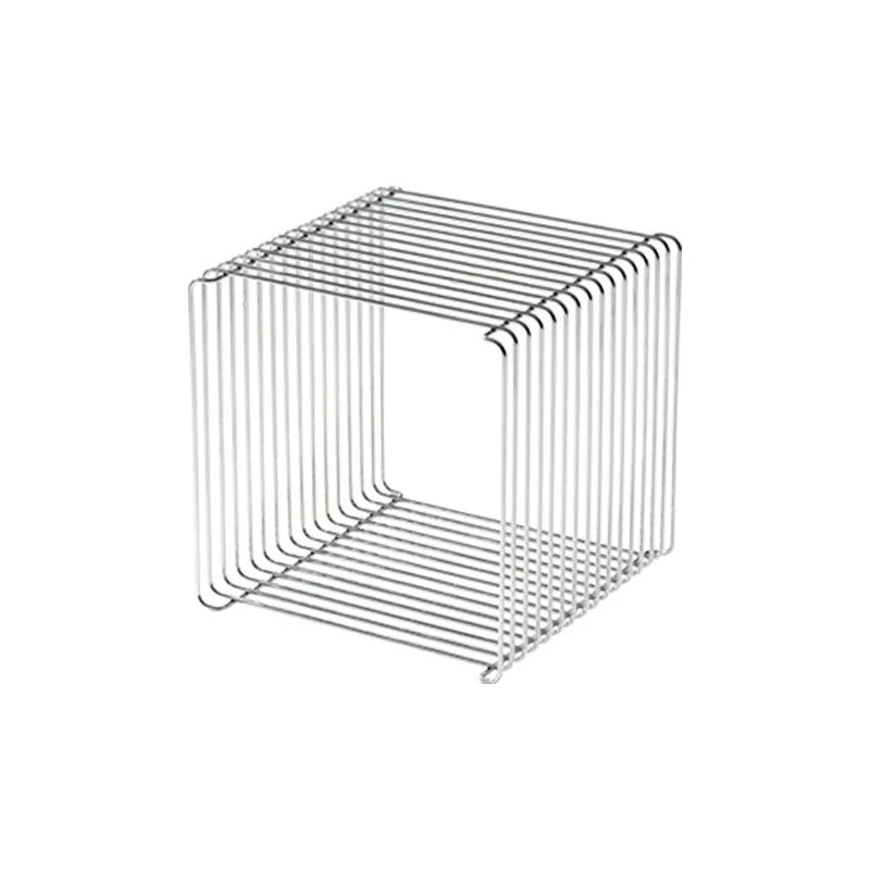 Linear side table creative combination: home metal newsstand, used storage, bedside table