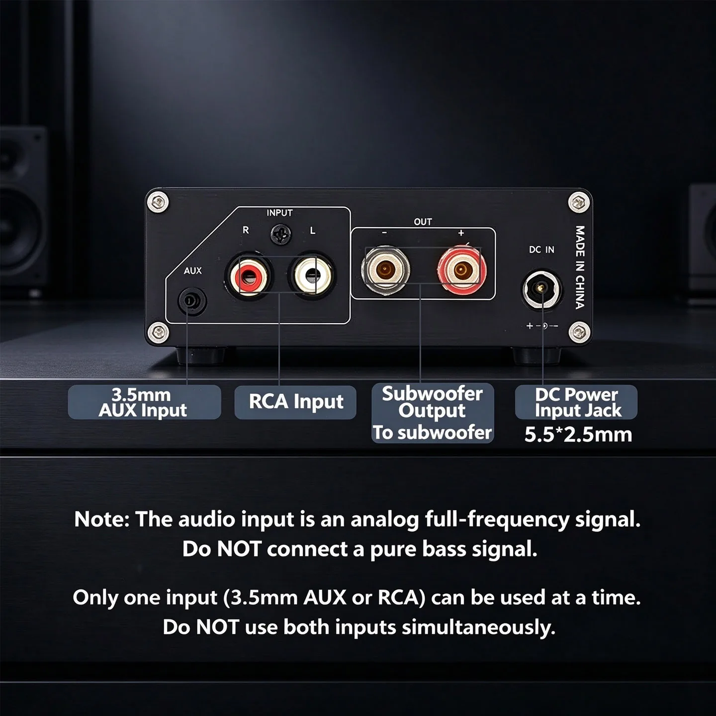 YJCO Mono HiFi Subwoofer-Verstärker TPA3255 Digitaler Leistungsverstärker 600W DC24-48V Home-Audio AUX RCA Passiver Subwoofer-Lautsprecher Unterstützung – Detail 4
