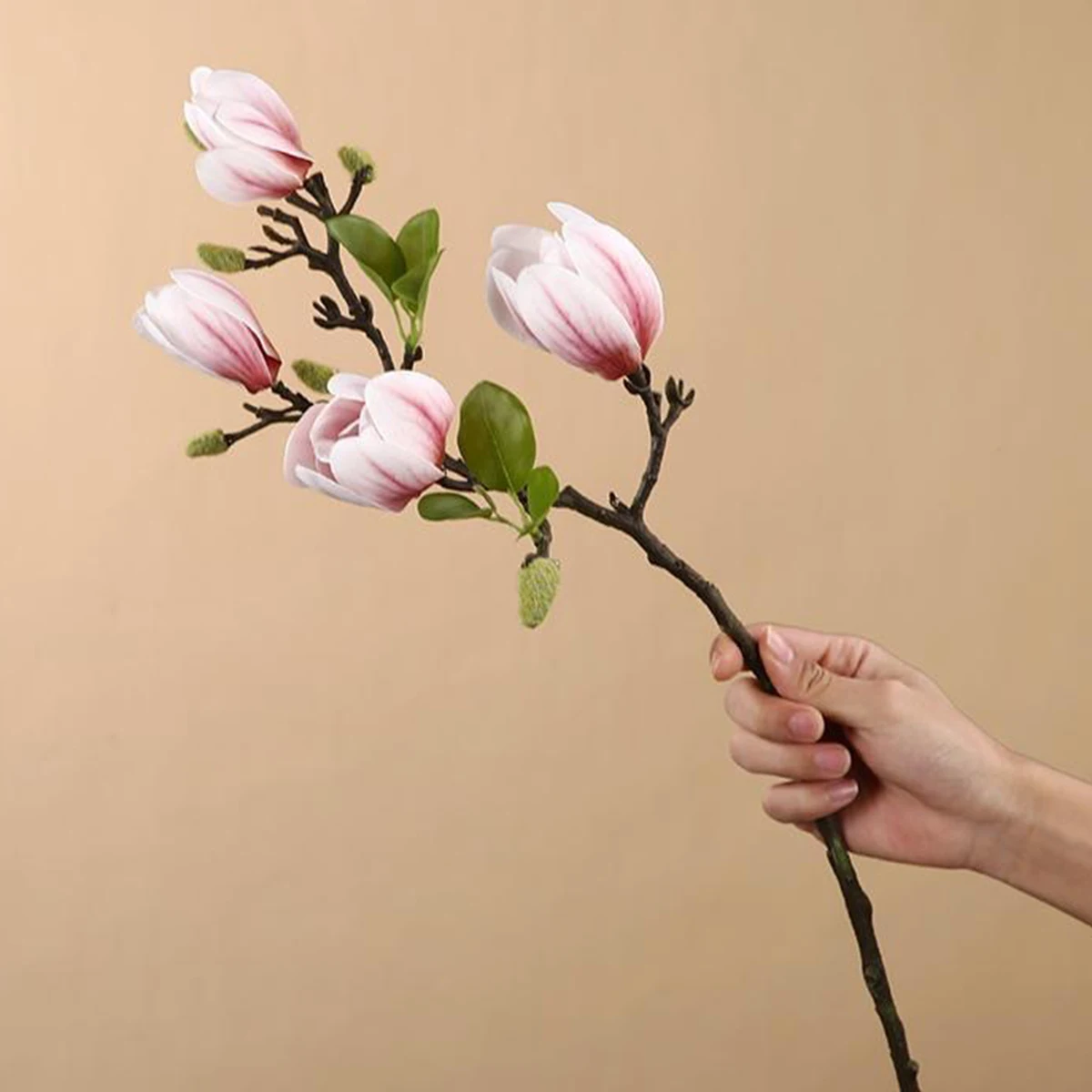 Kunstbloem Zijde Magnolia Boeket Diy Foto Props Bruiloft bruidsboeket Tafel Party Vaas Thuis Outdoor Tuin Decoratie