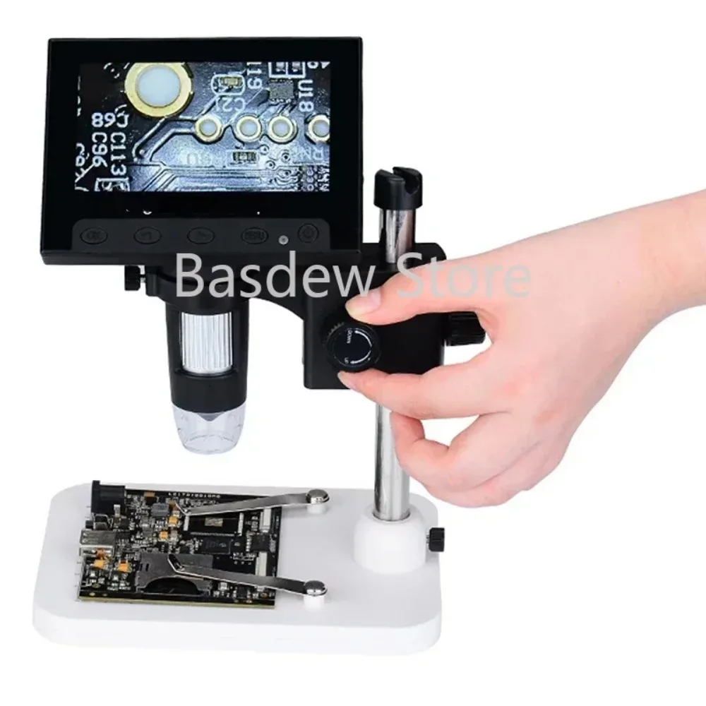 

4.3"LCD Display VGA Biological Microscope 8 LED for Cell Phone Repair 1000x USB Digital Electronic Microscope