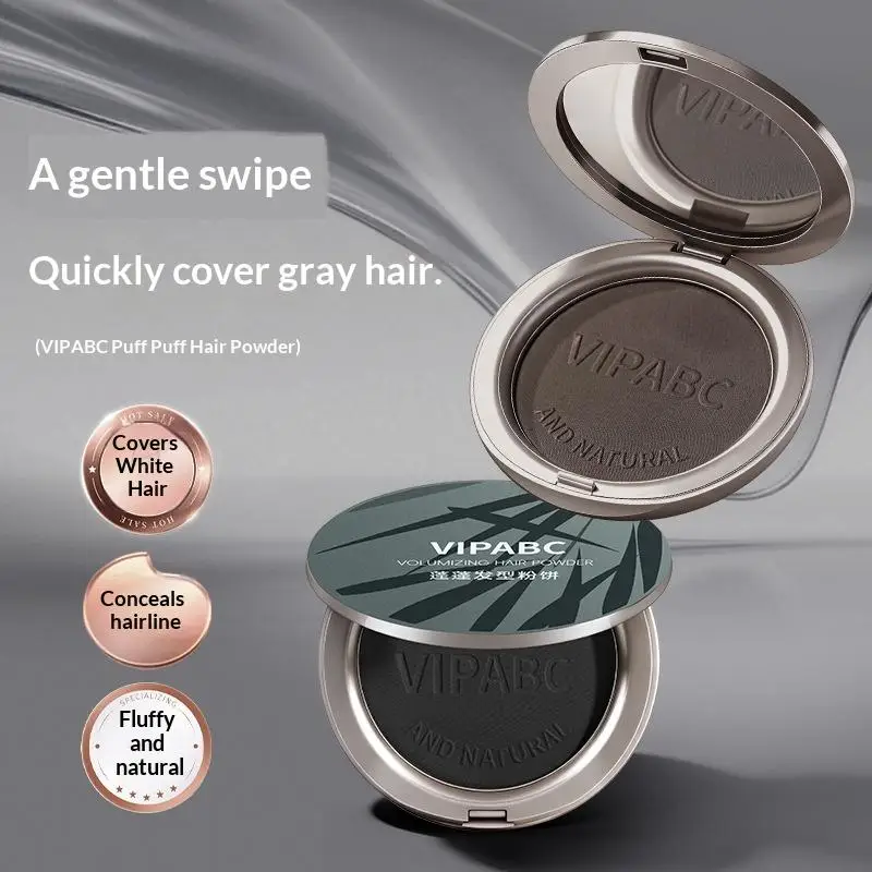 Black Brown Fluffy Hair Powder Instant Gray Hair Coverage Natural Hairline Shaping For Daily Travel Quick Hair Touch Up
