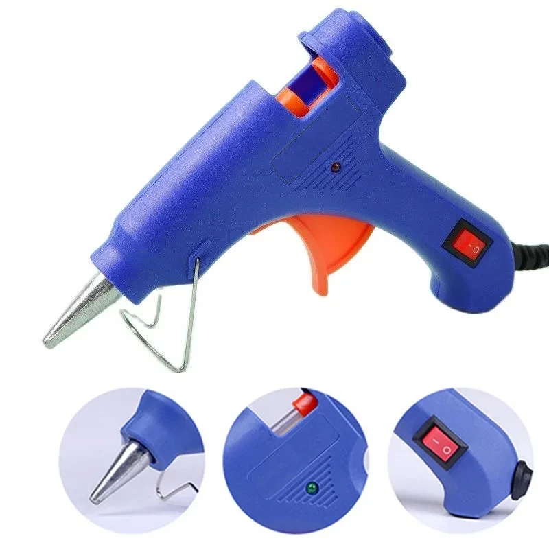 LiTuiLi 20W Hot Melt Glue Gun with Bag Mini Household DIY Guns Thermo Electric Repair Tool Use 20pcs 7mm Glue Sticks