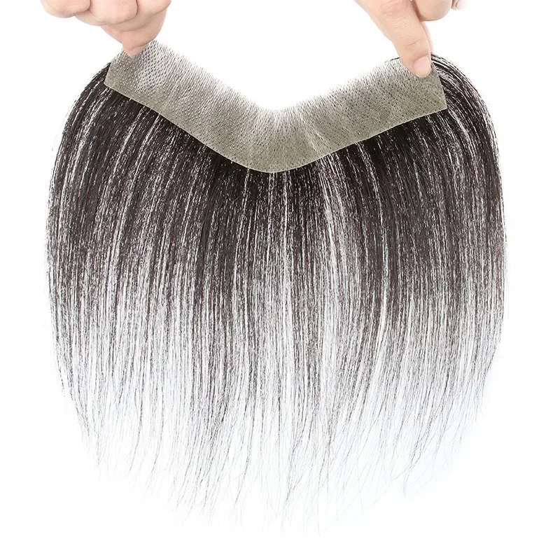 16*2/16*1.5 Straight Man Toupee  Frontal Hairline for Men 15cm Human Hair Ultra Thin Skin PU Men's Capillary Prosthesis