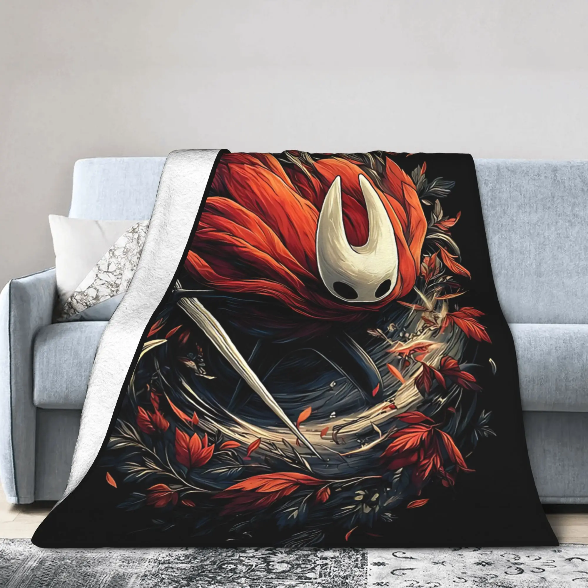 Hollows Knights Silksong Hornet Silksong Needle Huntress Blankets Flannel  Soft Throw Blanket for Airplane Travel Bedroom Quilt