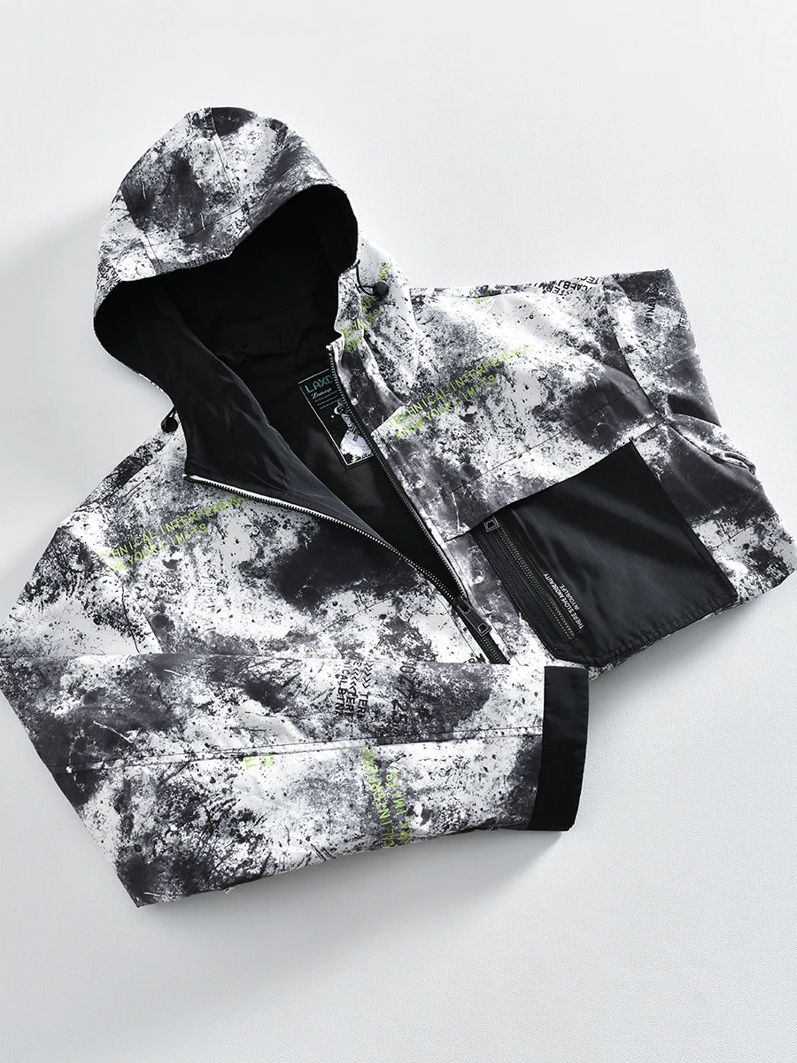 

Comfortable Breathable Men's Casual Hoodie Jacket Camouflage Design Water-Media Print Standard Fit Fashion Urban Style Spring...