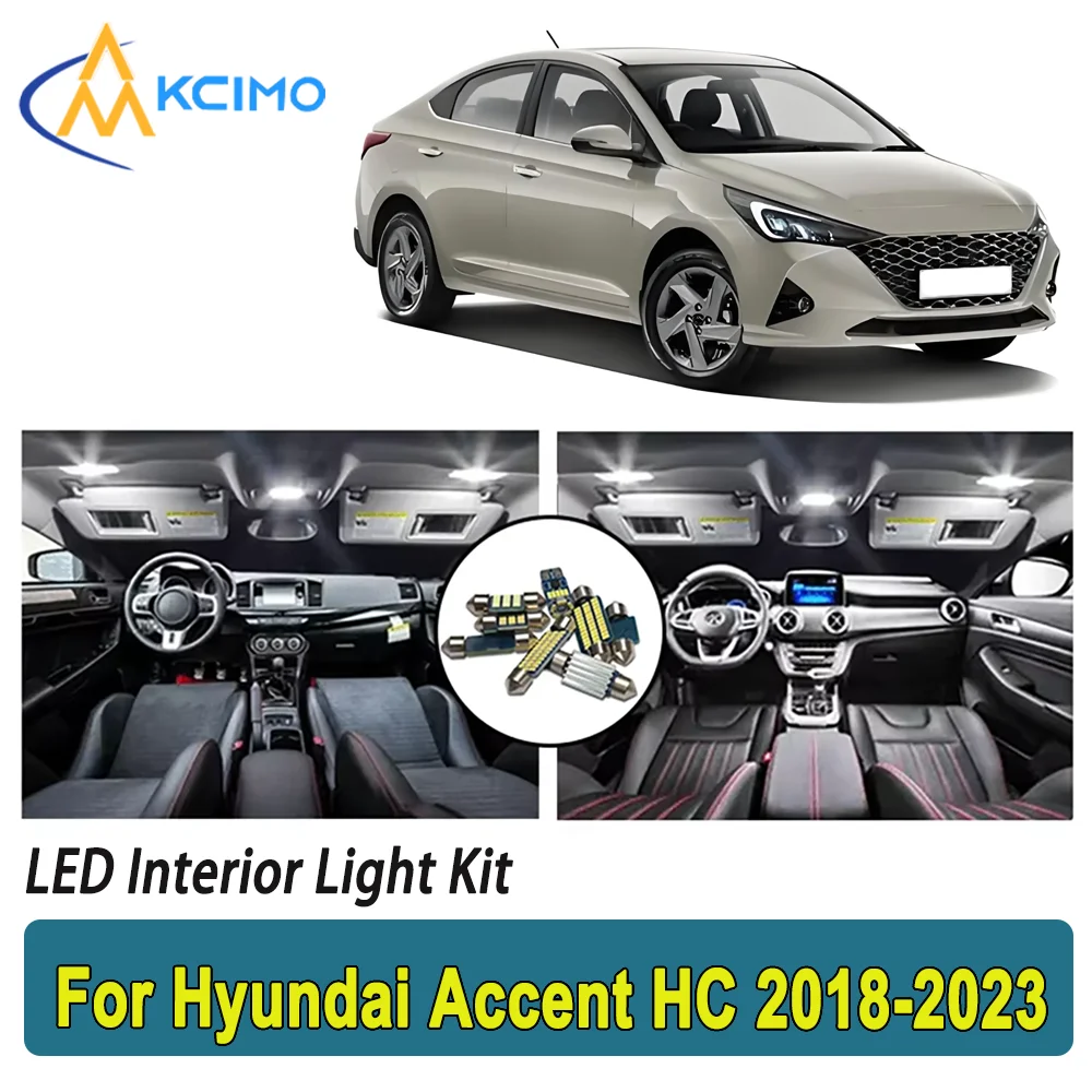 

New Light Bulb For Hyundai Accent HC (2018-2023) Premium Bright LED Interior Dome Map Trunk Light Kit Car Led Lamps Canbus Lamps
