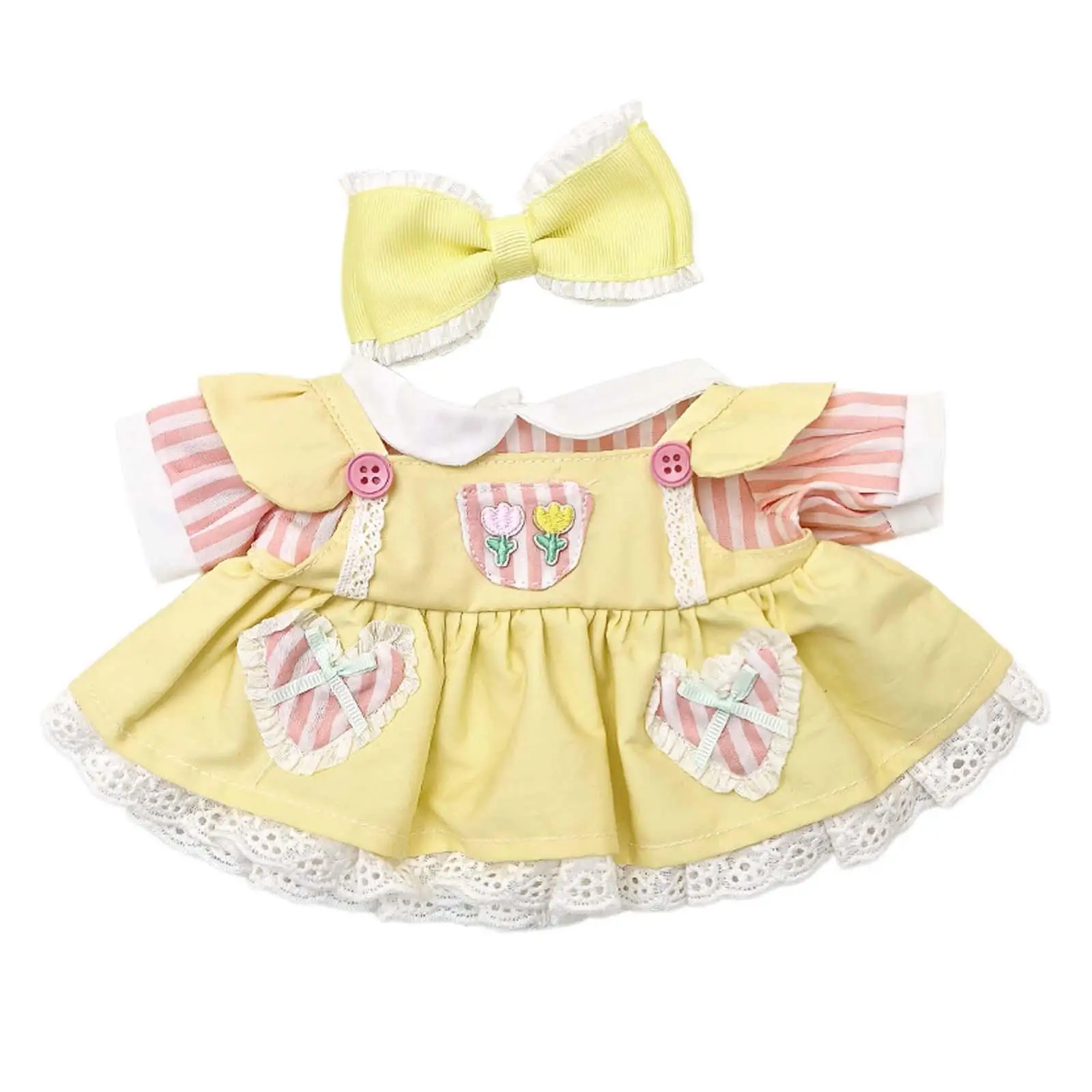 Adorable Attire for 38cm Plush Dolls - Trendy Dress Up Options