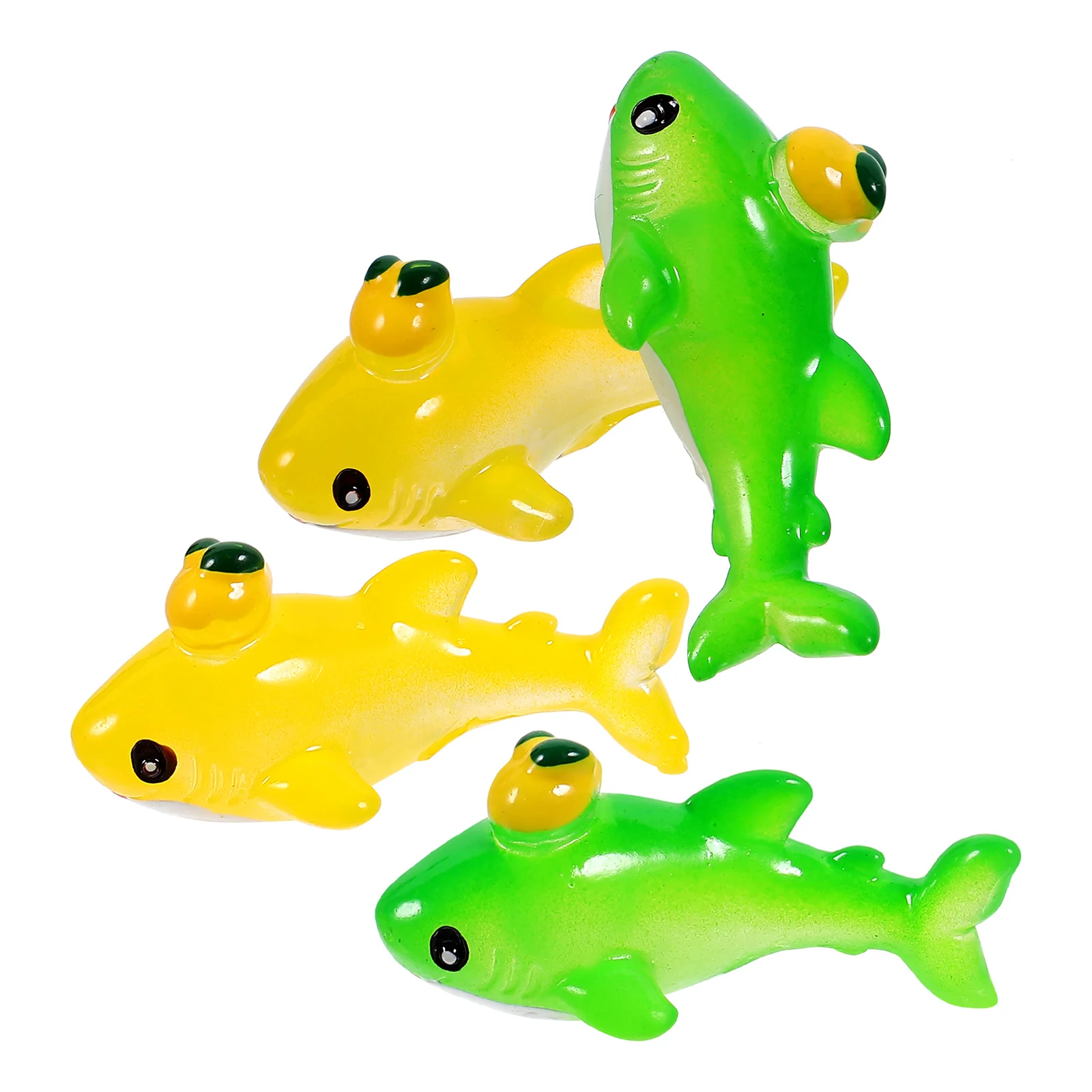

4pcs Cartoon Resin Whale Mini Marine Animal Fish Tank Decor Desktop Ornament Bulk Micro Landscape Scene Prop Resin Marine Animal
