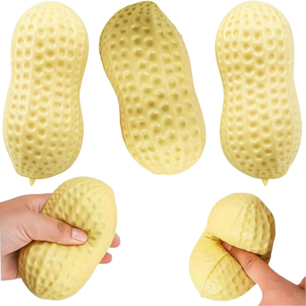 1/3PCS Peanut Squishy Stress Relief Toy Slow Rising Squeeze Fidget Foam Anti Stress Sensory Decompression Gift for Kids Adult
