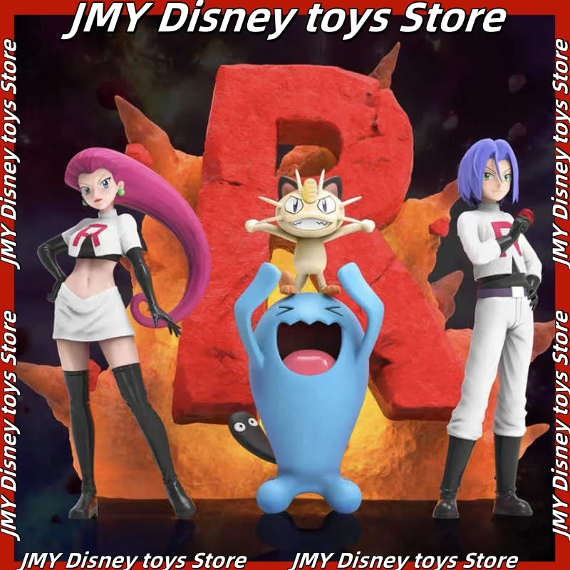 

Novo Pokemon Rocket Team Anime Figures Jessie James Pvc Model Room Decoration Statue Kids Birthday Gift Toy Collectible