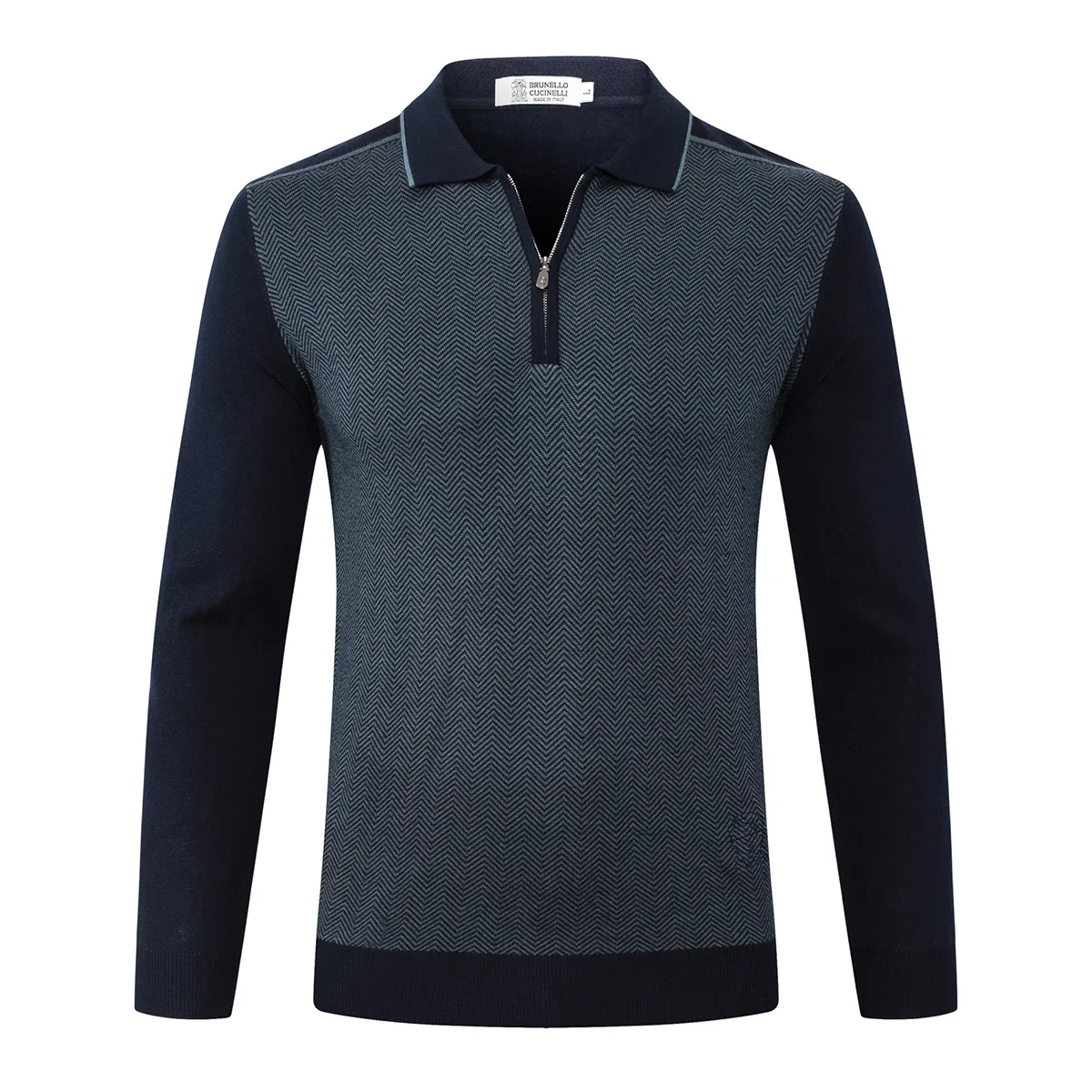 

2024 DIKUSweater Wool Men's 2025 New Warm Business Zipper Embroidery Knitting Comfortable High Quality Big M-5XL