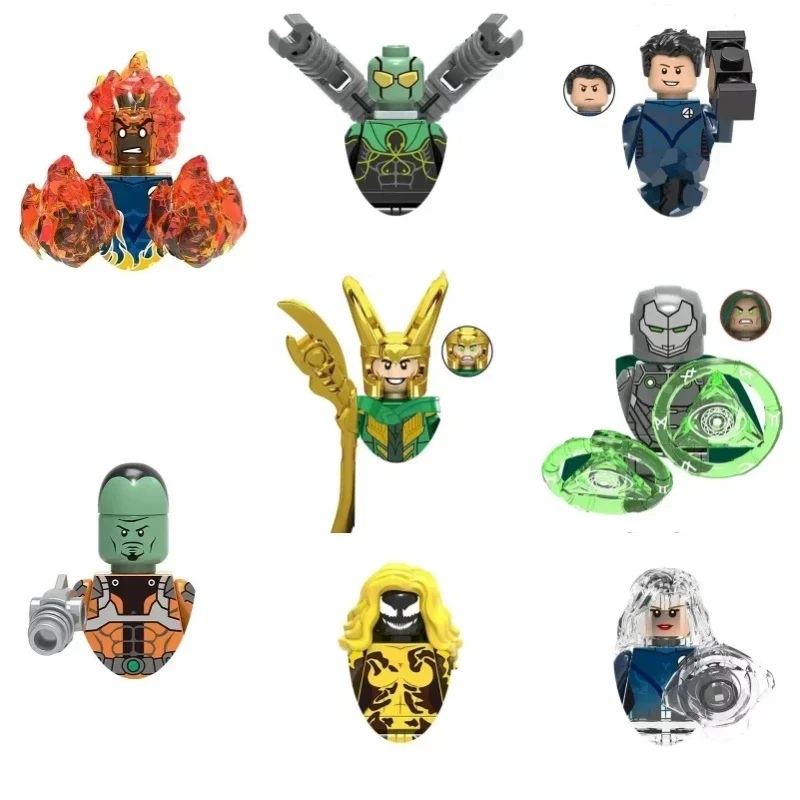 

X0271Doctor Doom Mister Fantastic Building Blocks Hero Anime Bricks Dolls Mini Action Toy Figures Assemble Blocks Children Gifts