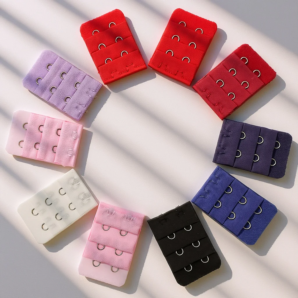 

Bra Extender Hook Pack of 10 Brassiere Extenders Narrow 3 Row 2 Button Closure Easy Fit Women Underwear Accessory