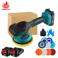 ONEVAN 6 Gears Electric Car Polisher Electric Polishing Wax Tool Cordless Auto Polish Waxing Machine For  BL1840B 18v Battery