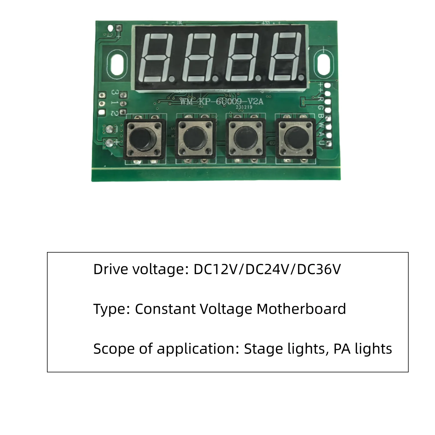 4 pcs Constant Voltage Motherboard rgb/rgbw/rgbwa uv LED Par Light Motherboard Stage Par Light Accessories