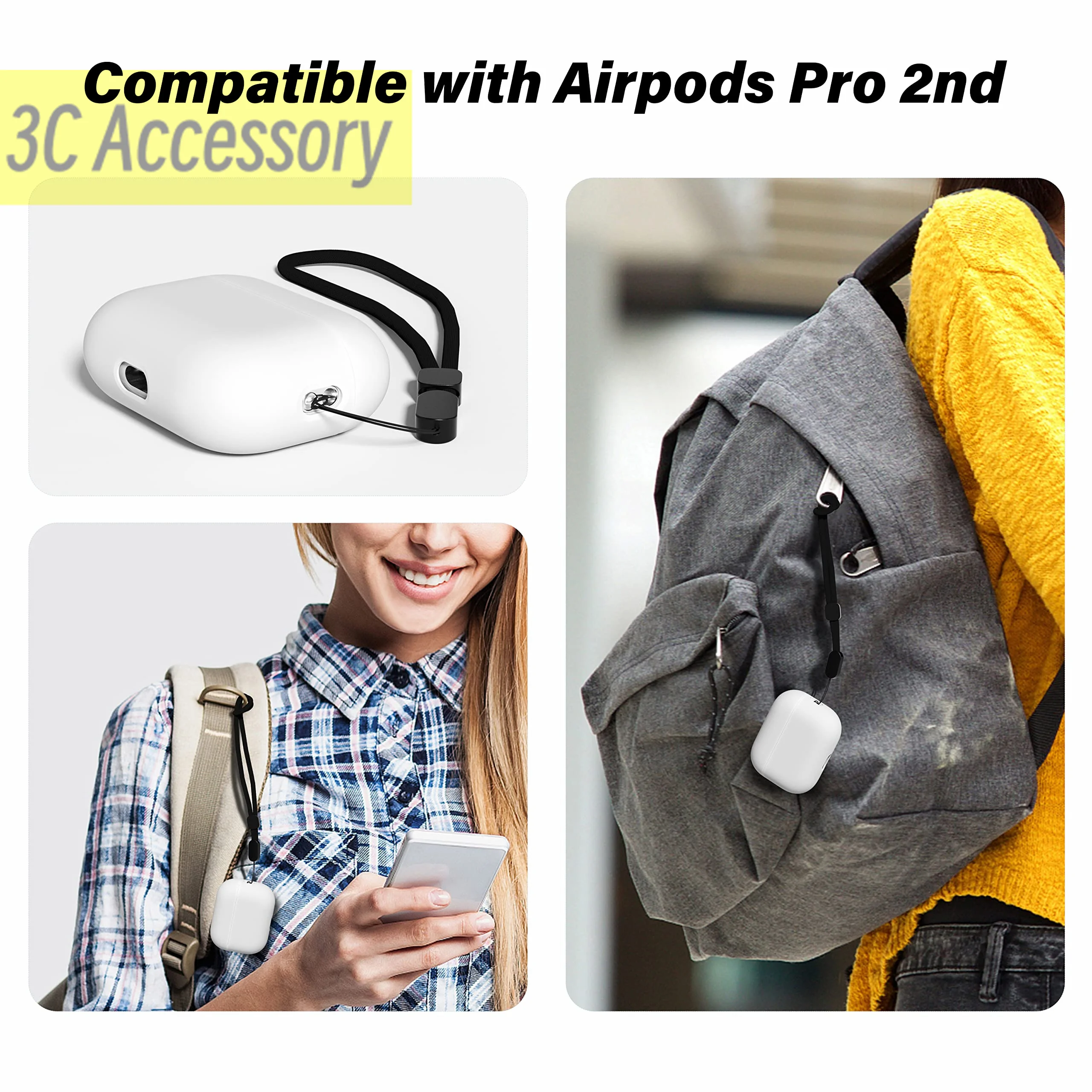 For Airpods /Mobile Phone Wrist Straps PSP Cord Adjustable Camera Walkie Talkie U Disk Anti Lost Rope Cellphone Accessories