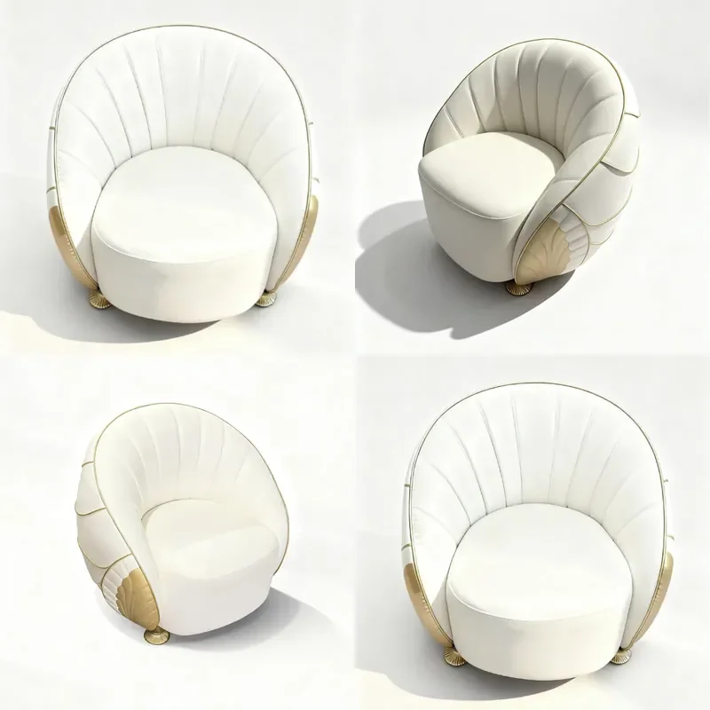 Modern Flannel Lazy Sofa Armchair  Living Room Home Leisure Negotiation Hotel Villa