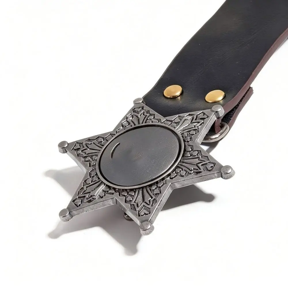 Punk Style Five Pointed Star Belt Women Fashion Retro PU Leather Waist Strap For Jeans Dresses Aesthetic Street Accessory