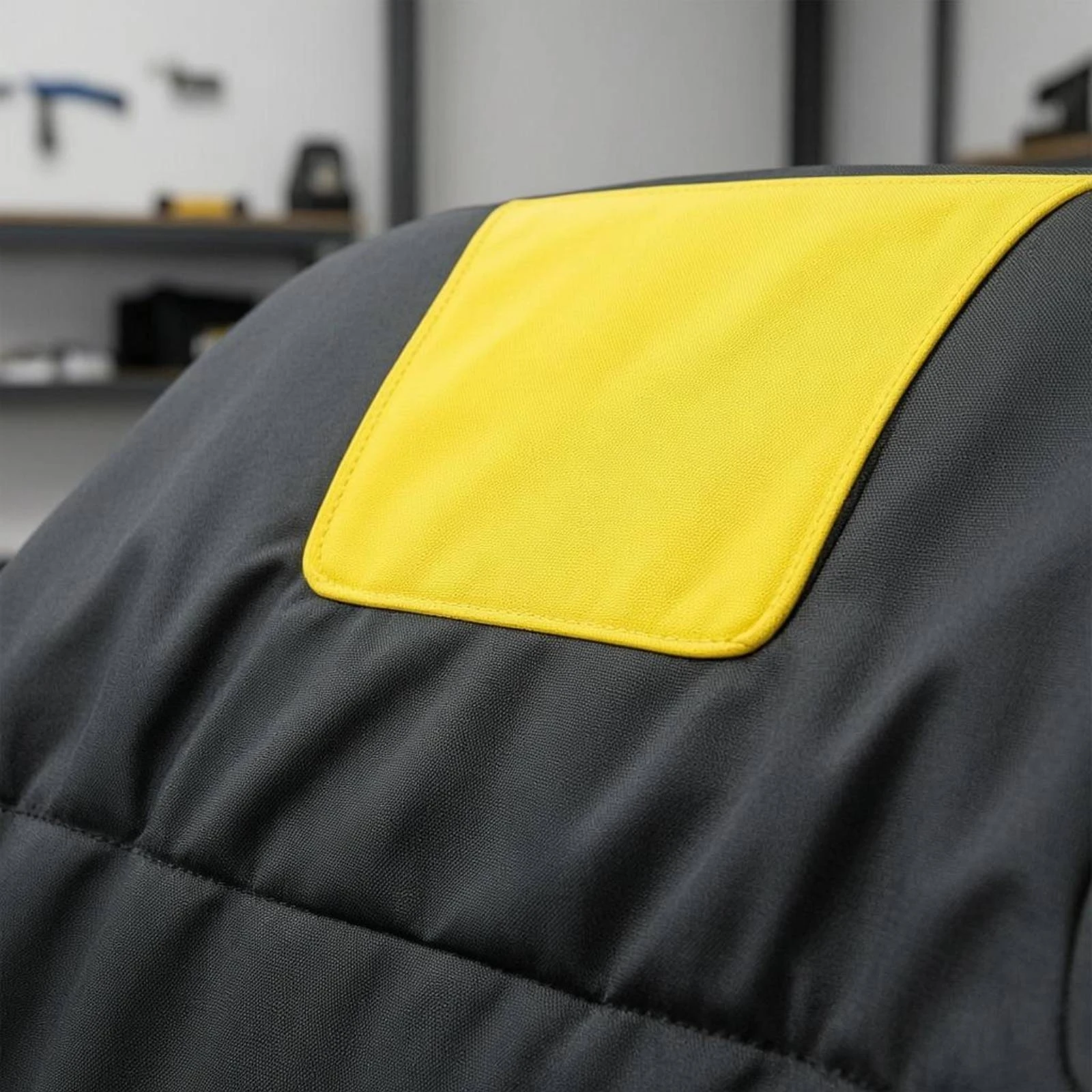 Lawn Mower Seat Cover Horizontal Panel Lines Padded Mower Seat Cover Outdoor Equipment Black Trim Easy to Clean