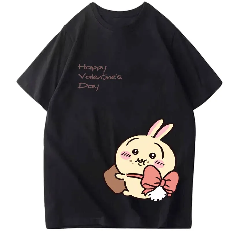 Chiikawa Usagi Cute Anime Graphic T‑Shirt, Unisex Loose O‑Neck Casual Summer Short‑Sleeve Harajuku Streetwear Daily Top
