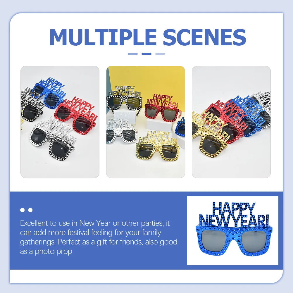 

Happy New Year Funny Glasses 2023 Party Eyeglasses Photo Prop for New Year Eve Celebration Festival Costume Party Decor