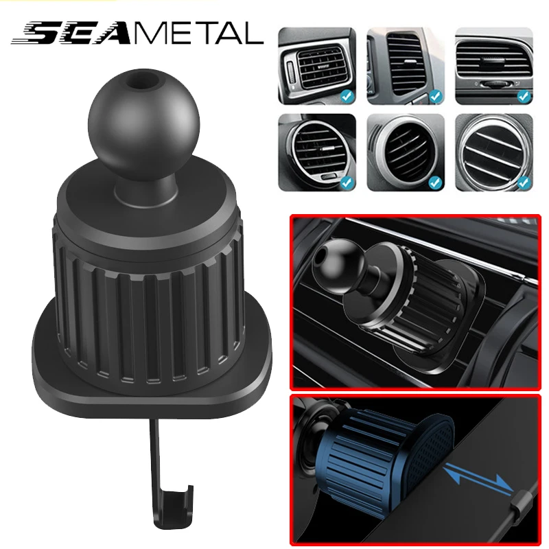 SEAMETAL Car Phone Holder Bracket Accessories Interior Auto Air Outlet Cellphone Support Parts Phone Stand Base Fixing Clip