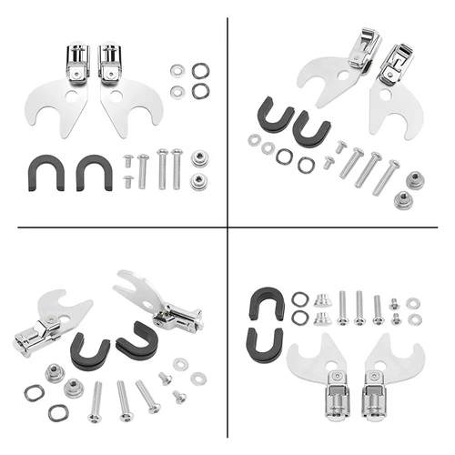 Imagen 2 del producto Portaequipajes desmontable para respaldo de motocicleta, Kit de Clips de pestillo de acoplamiento para Harley Softail Slim Street Bob Deluxe 2018-UP