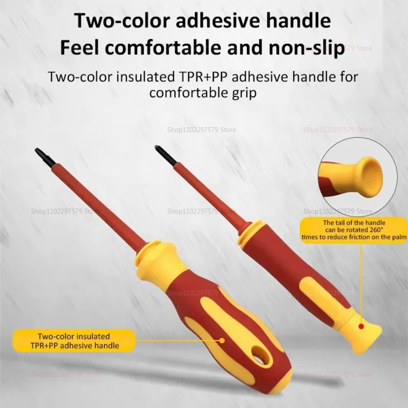 10 قطعة مجموعة مفك براغي معزول VDE قابلة للتبديل مع علبة مغناطيسية 500 فولت أدوات كهربائي للاستخدام المنزلي والمهني #2