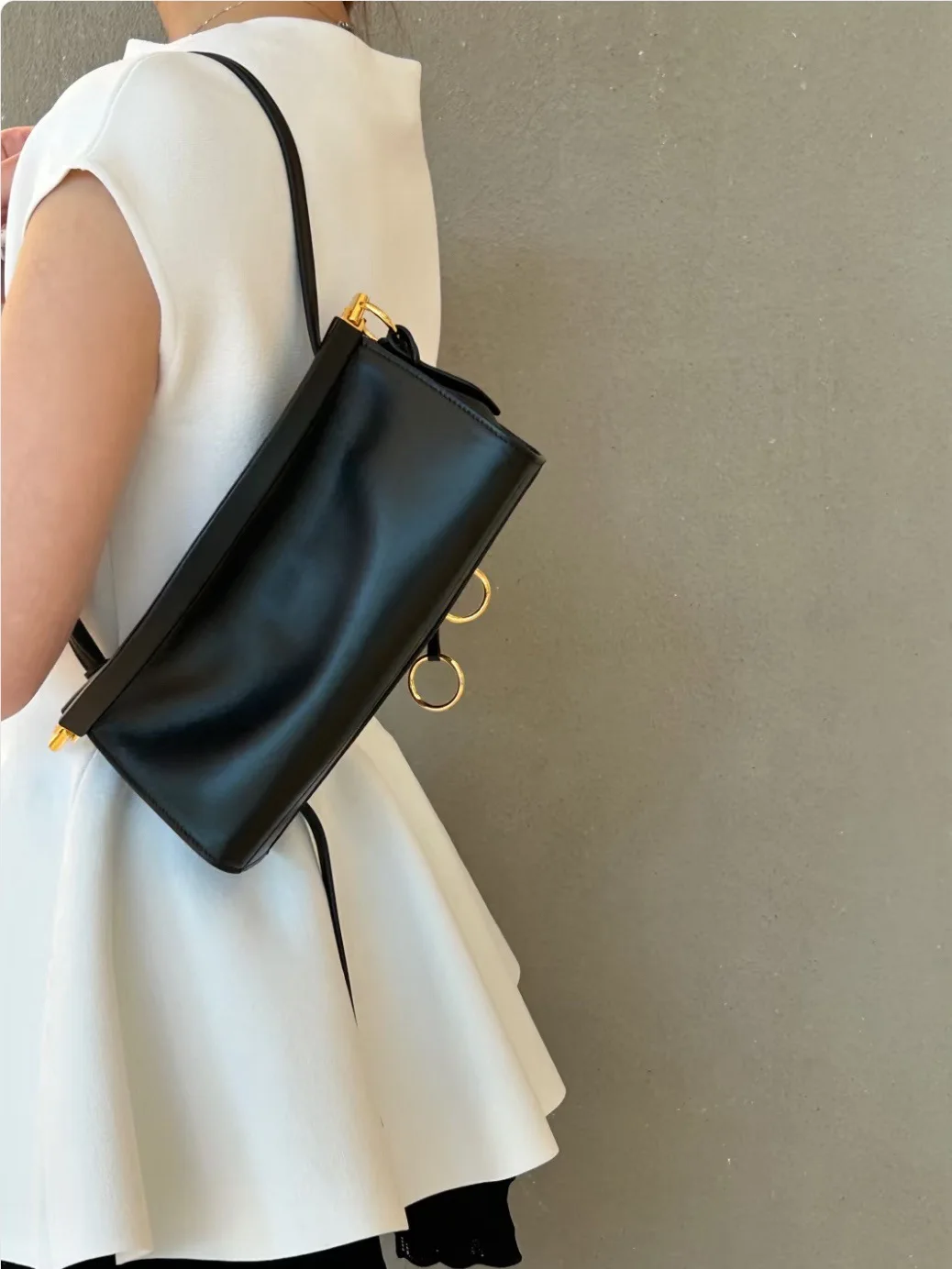 

Designer Style Summer 2025 Cowhide Genuine Leather Women's Handbag Single-Shoulder Clip Underarm Bag