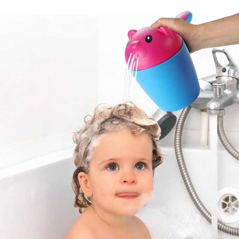 Baby Bath Rinse Cup Shampoo Rinse Cup Waterfall Bath Rinser With Ergonomic Handle Shampoo Scoops Sprinkler Bath Water Bailer Bab