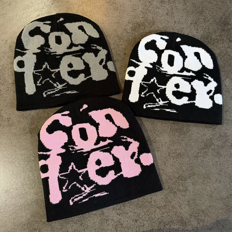 New Style High Quality Retro Graphic Print Beanie 100%Cotton Stretchable Skullcap Keep Warm Casual Hat Unisex