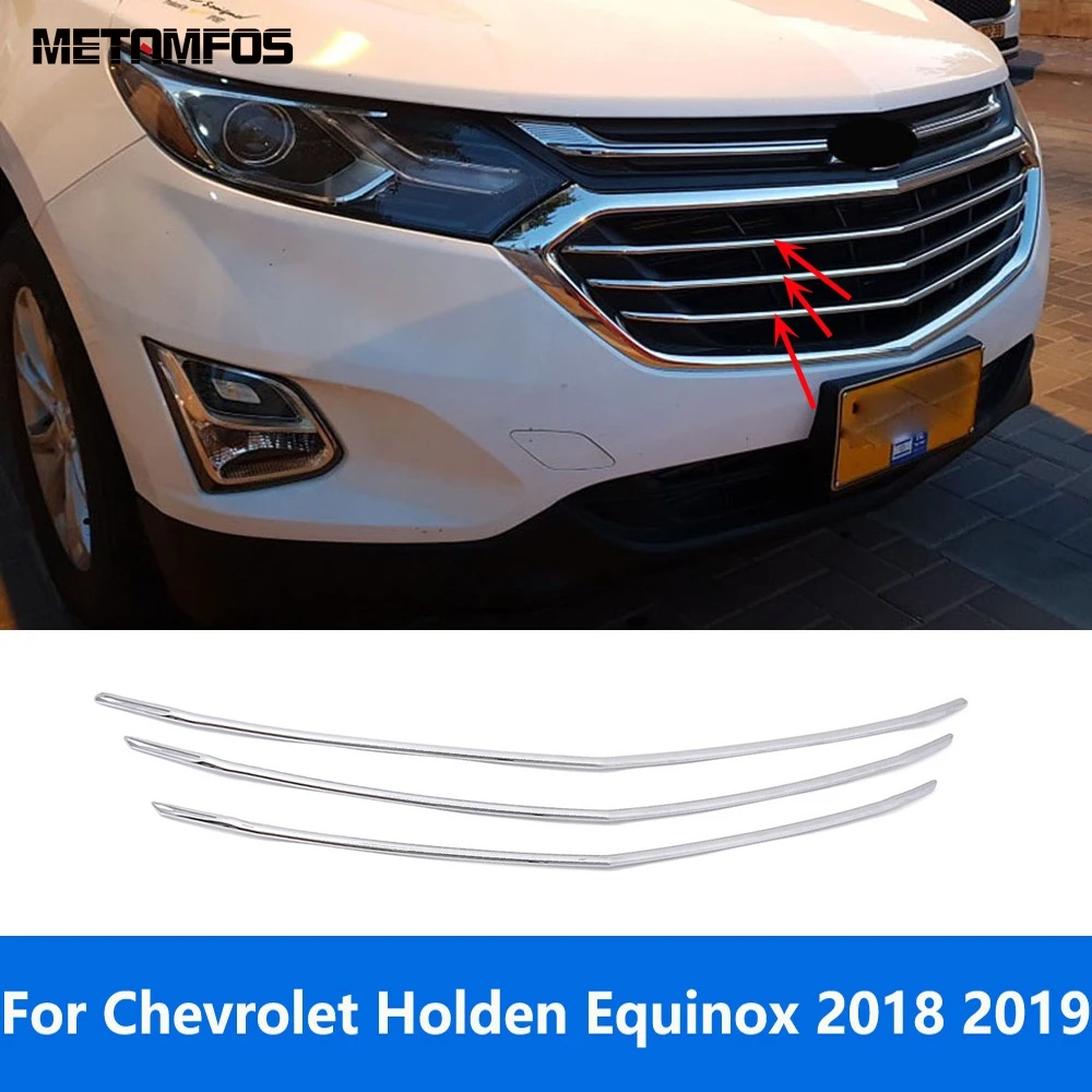 

Для Chevrolet Holden Equinox 2018 2019, хромированная передняя центральная решетка, гоночная решетка, молдинг, наклейка, аксессуары, Стайлинг автомобиля
