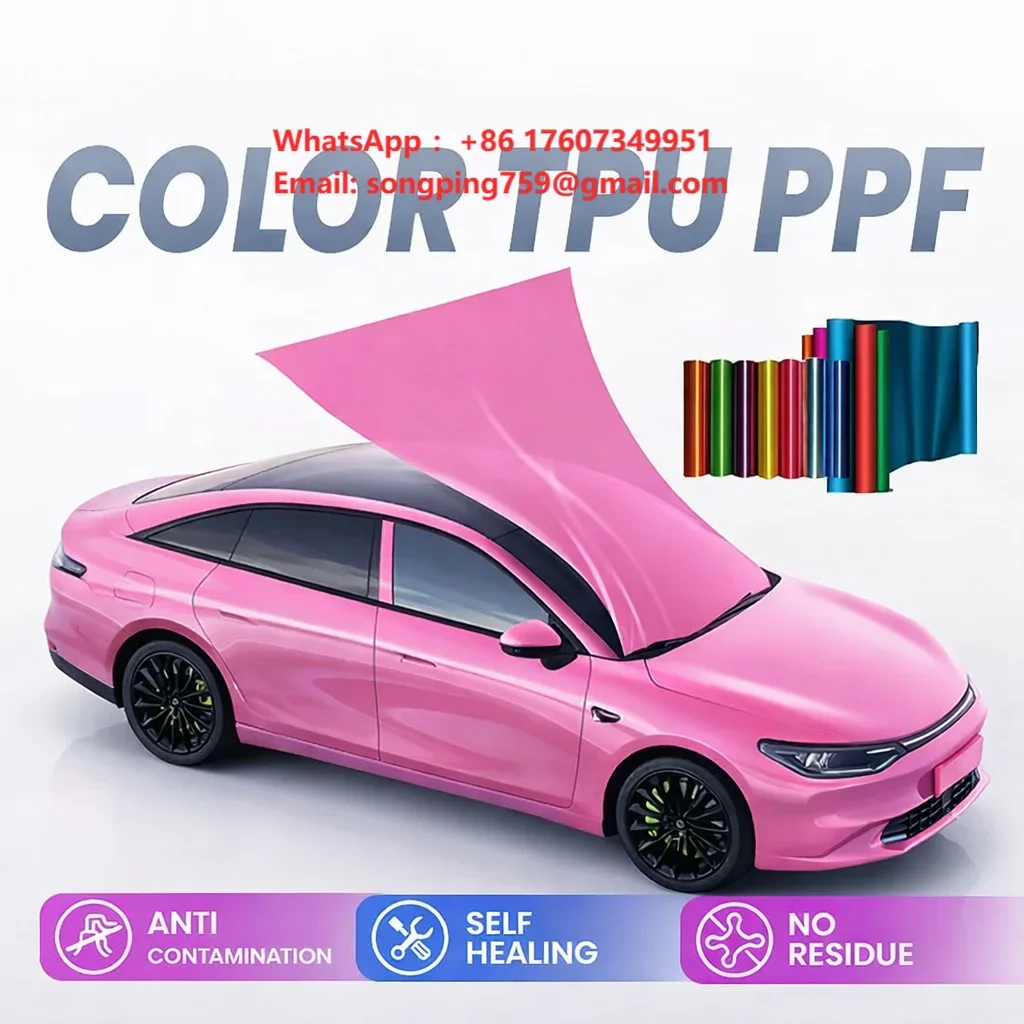 Customized TPU Color PPF Film 7.5mil Thick Self Healing Anti Scratch UV Proof Anti Yellowing Vehicle Wrap for Car Paint