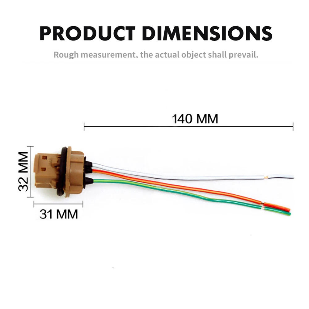 2pcs T20 7440 7443 LED bulb holder LED socket adapter connector LED parking side light lamp Wiring Harness adaptor Socket