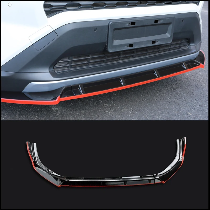 Accessoires de voiture pour Toyota RAV4 RAV 4 2019 – 2023, Kit de corps diffuseur de lèvre de pare-chocs avant, couvercle de protection de calandre inférieure, style de garniture