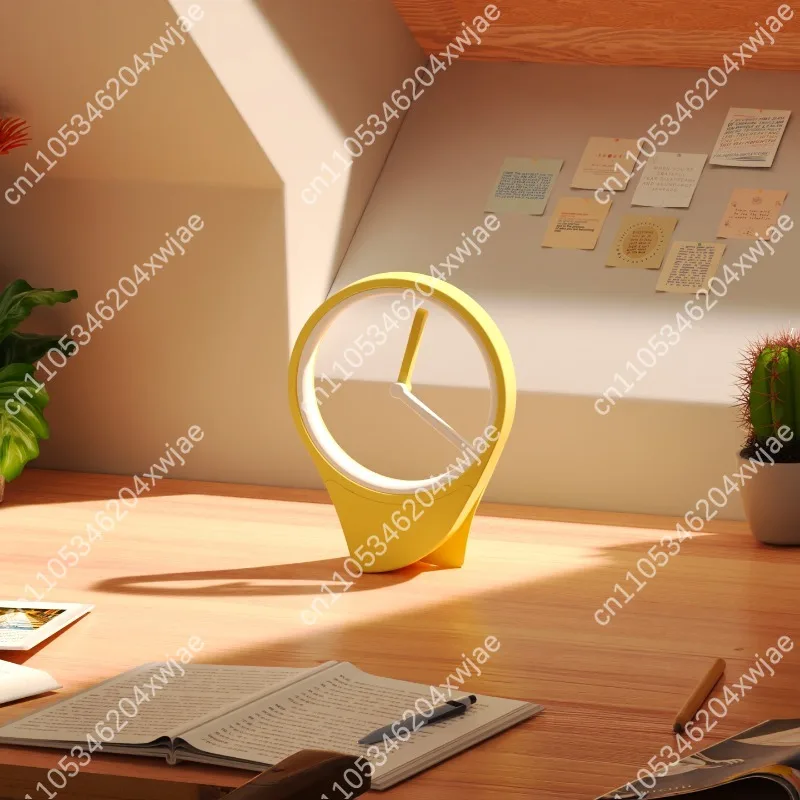 Levitating Table Clock Magnetic Suspension Floating Desk Clock No Dial Modern Simple Stylish Ornament for Office Home Decor Gift