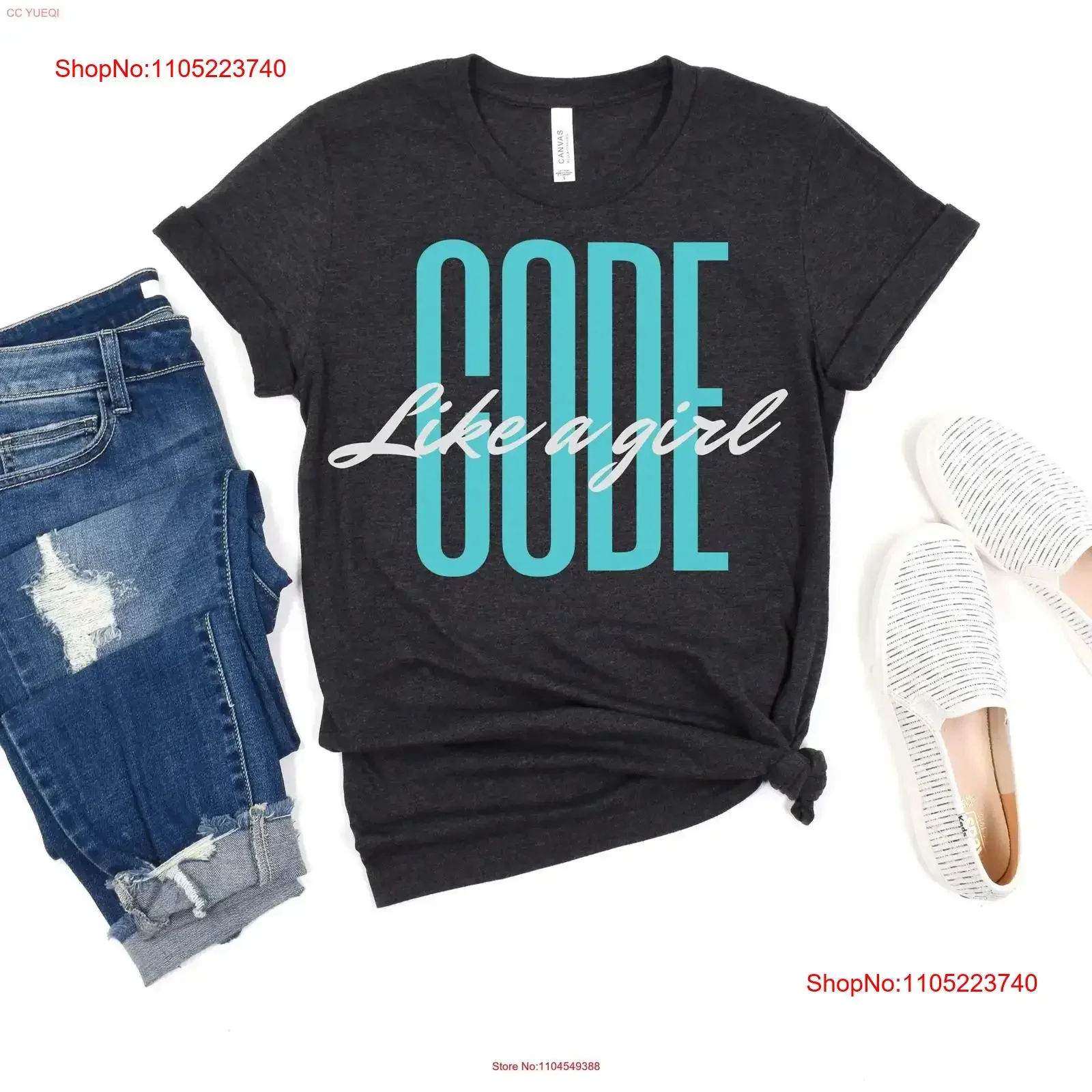 Frauen in Technologie-Shirt Girls Who Code IT Tech Software Developer Web Development Coding T wie ein Mädchen Vintage Washed