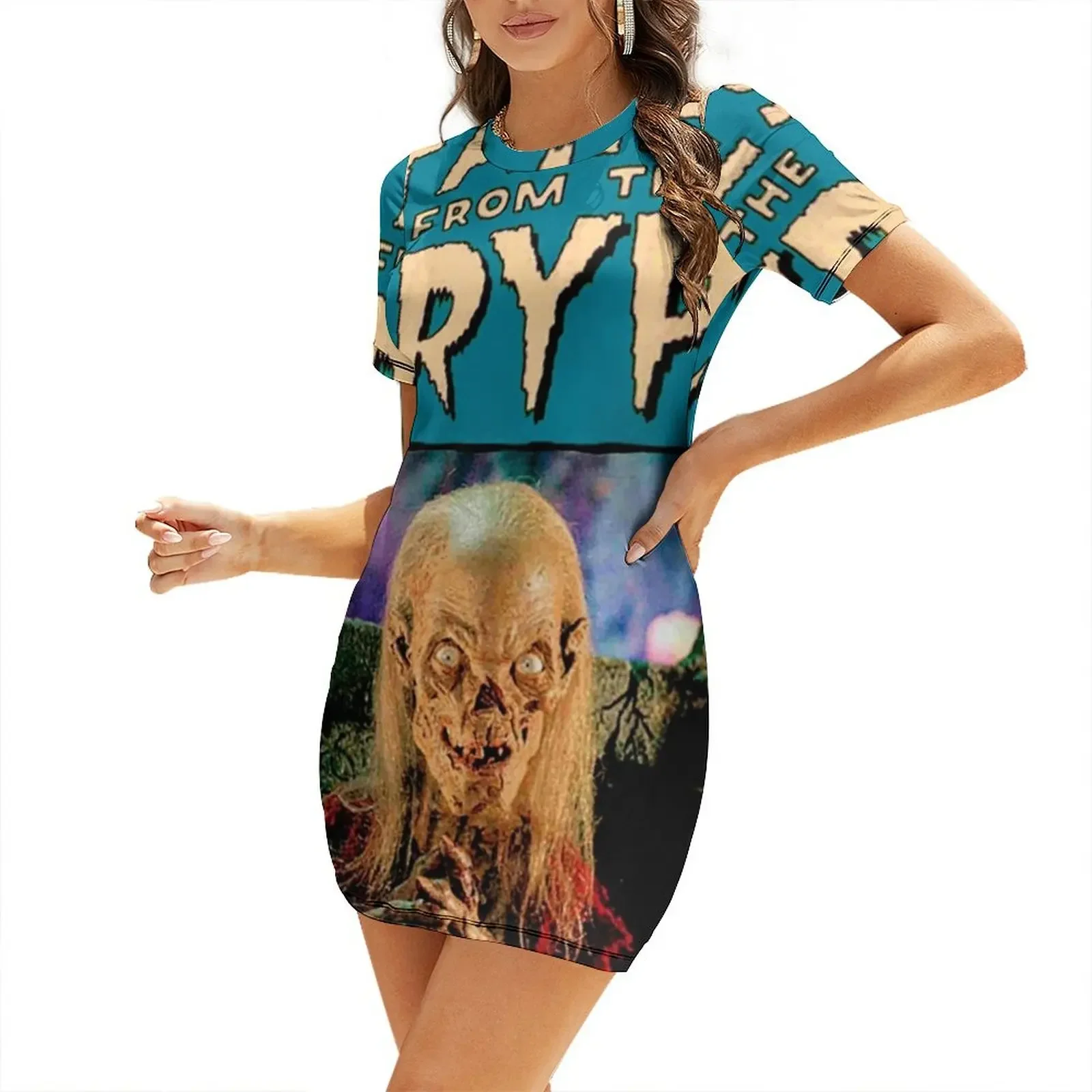 

tales from the crypt Short-Sleeved Dress Woman clothing Female dress