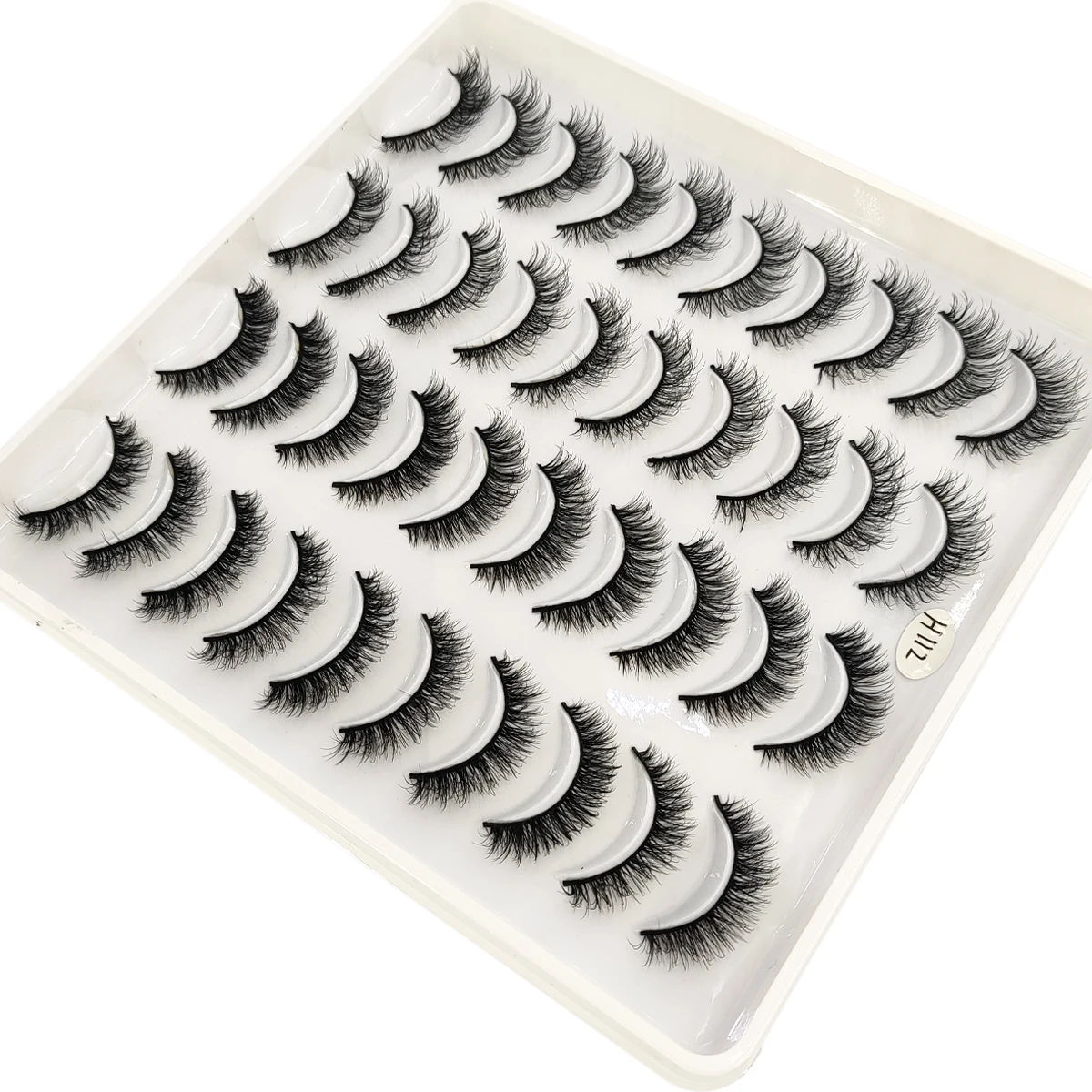 新しい 20 ペアのナチュラル 3D 人工ミンクまつげつけまつげメイクアップセットミンクまつげ拡張まつげ短いまつげ