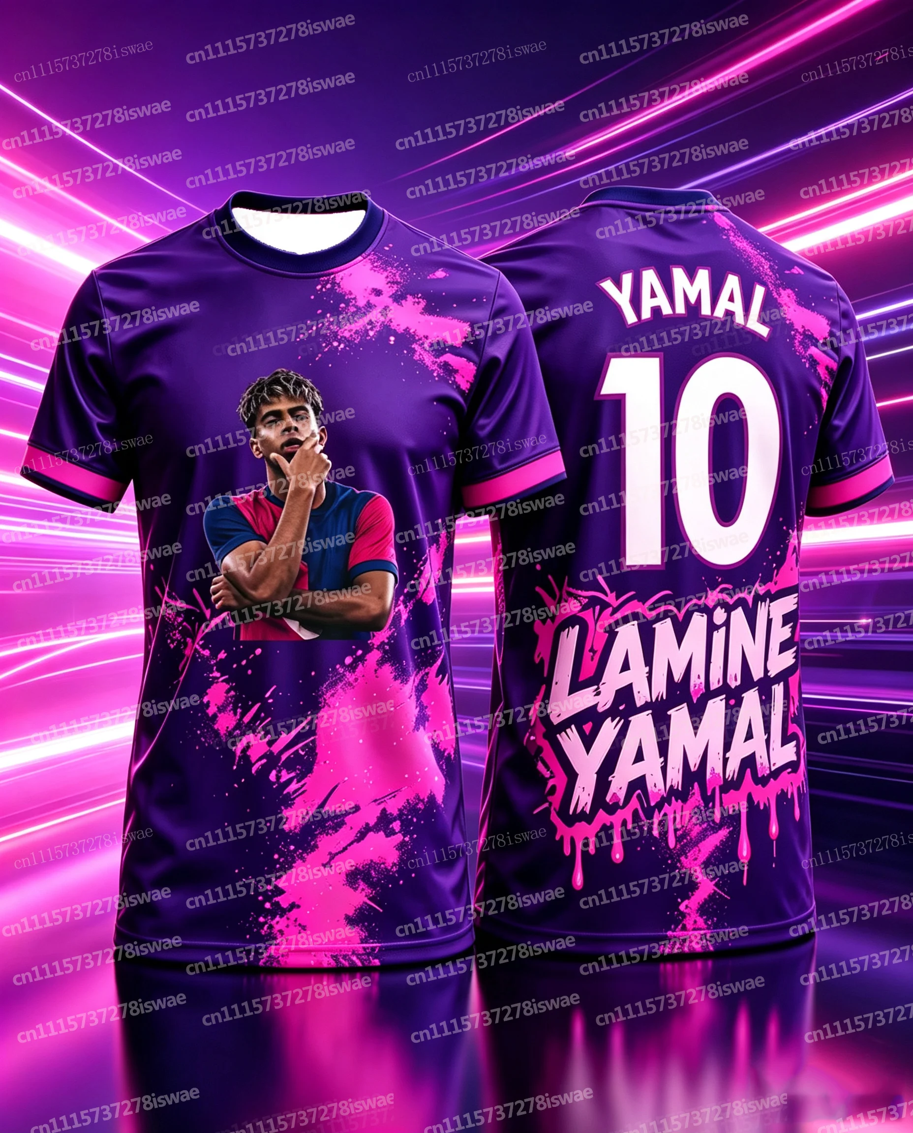 2026 Sommer Yamal Gedenk-3D-gedrucktes Heim-Fußballtrikot T-Shirt – Modisches Sport- und Freizeit-Oberteil, schnelltrocknend, dünn – Detail 8