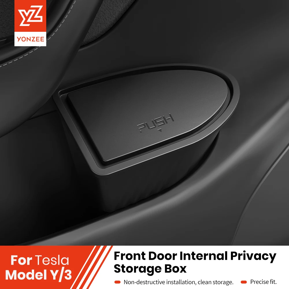 

YZ For Tesla Model Y 2020-2024 Door Storage Box 2pcs Tesla Door Trash Can Interior Storage Modification Accessories