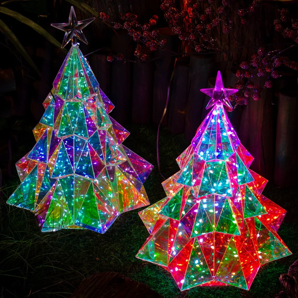 FY Custom LED Pattern Light, Colorful Dream LED Landscape Tree, RGB Christmas Decor Light Tree