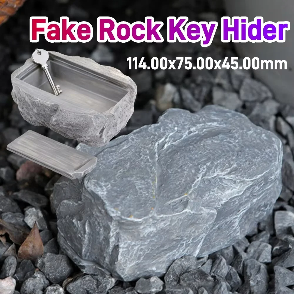 Outdoor Hidden Key Storage Rock Looks & Feels Like Real Stone Resin Hidden Key Box Safe for Outdoor Garden Or Yard Geocaching