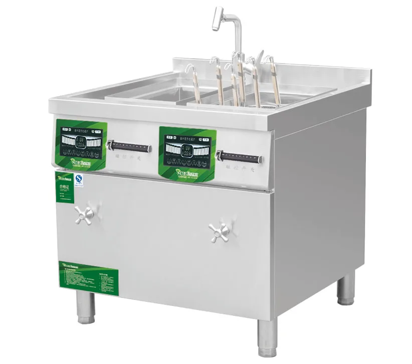 TLF Fogão de indução de cozinha aberta de alta qualidade com tanque de sopa Equipamento de cozinha comercial para cozinhar macarrão