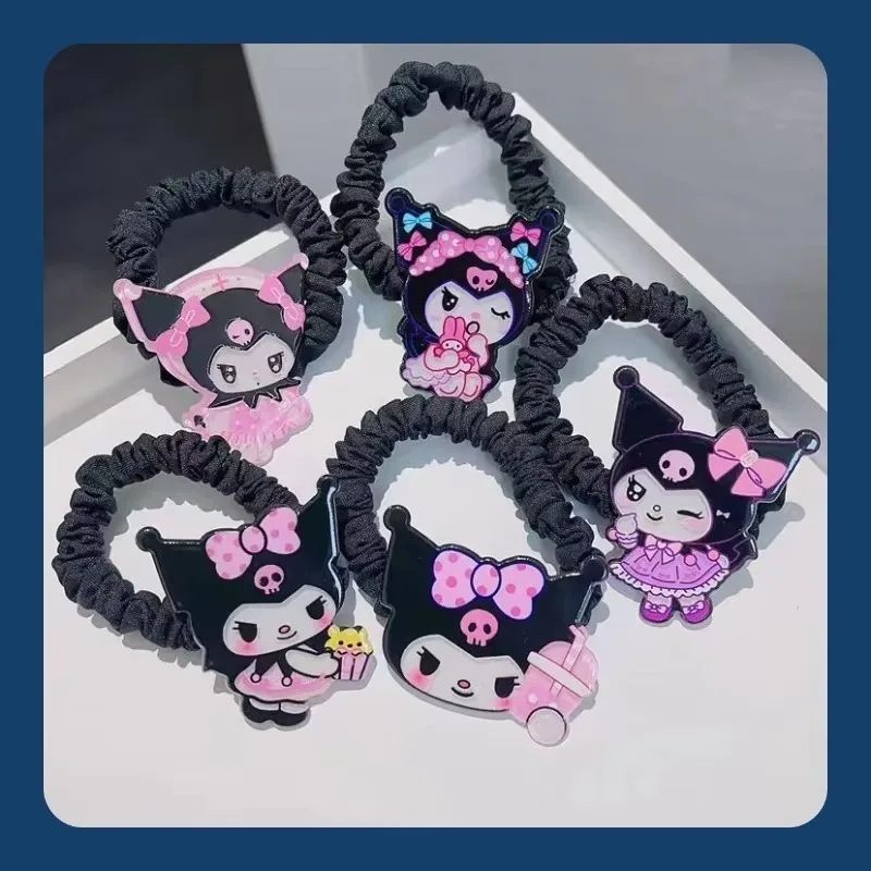 

Sanrio Kuromi Acrylic Hairband Cute Cartoon Anime Action Figure Q Figural Anime Merchandise Decoration Kawaii Girl Birthday Gift