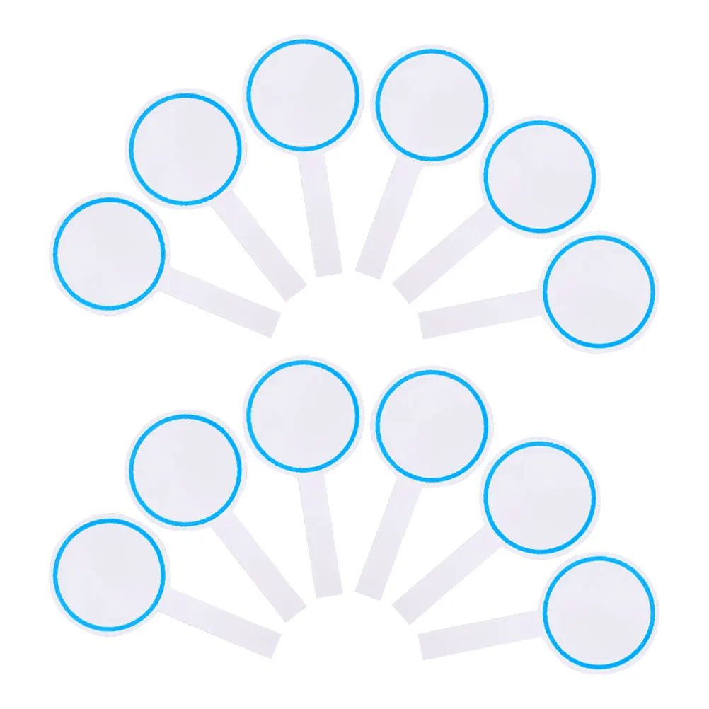 12pcs Handheld Whiteboard Paddle Single Side Dry Erase Scoreboard For Voting Games Reusable Mini Writing Board Blank