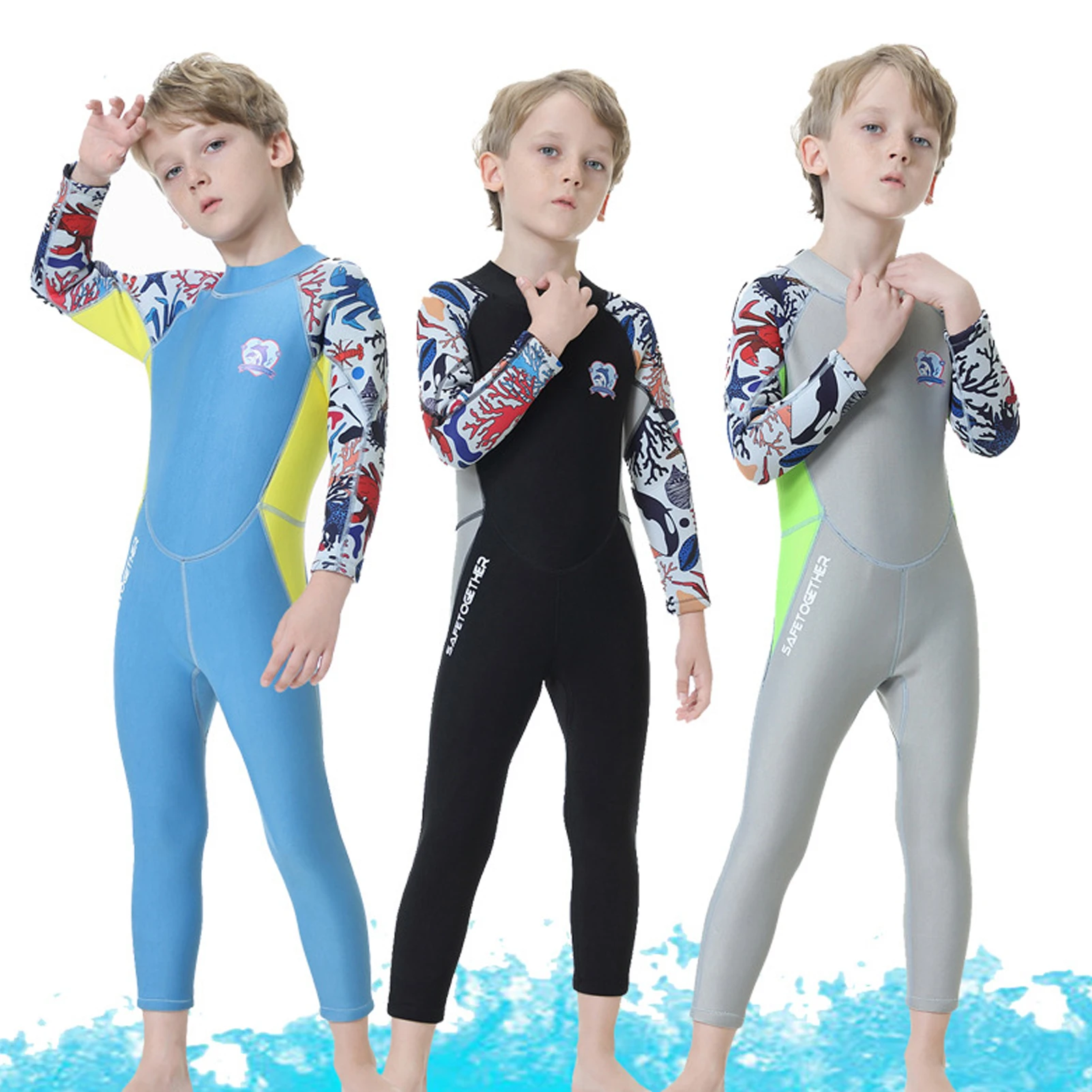 Girls Wetsuit Boys Diving Suits Children's Thermal Surfing Thick Warm 2.5mm Neoprene Anti-UV Swimming Scuba Jellyfish Wear