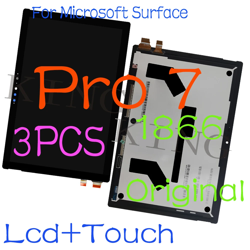 

3PCS Original Lcd For Microsoft Surface Pro 7 1866 LCD Display Touch Screen Digitizer For Surface Pro 7 Pro7 Lcd Assembly