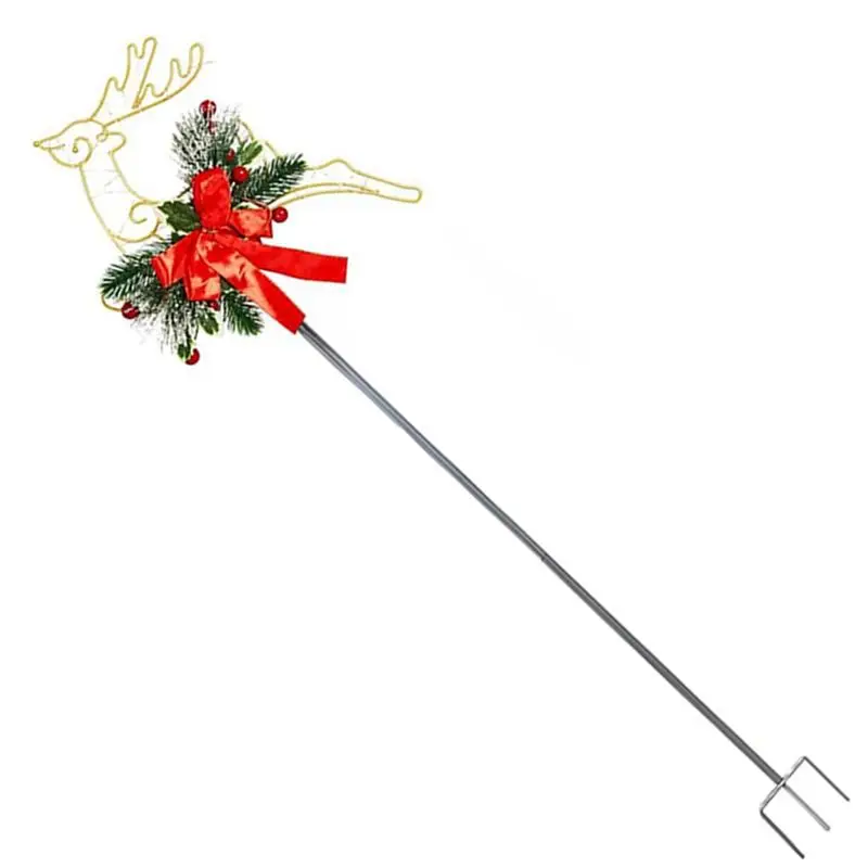 ABJI-Garden Stakes For Outside Yard Decor Lighted Reindeer Stakes LED Christmas Reindeer Stakes For Garden Farm Yard Lawn