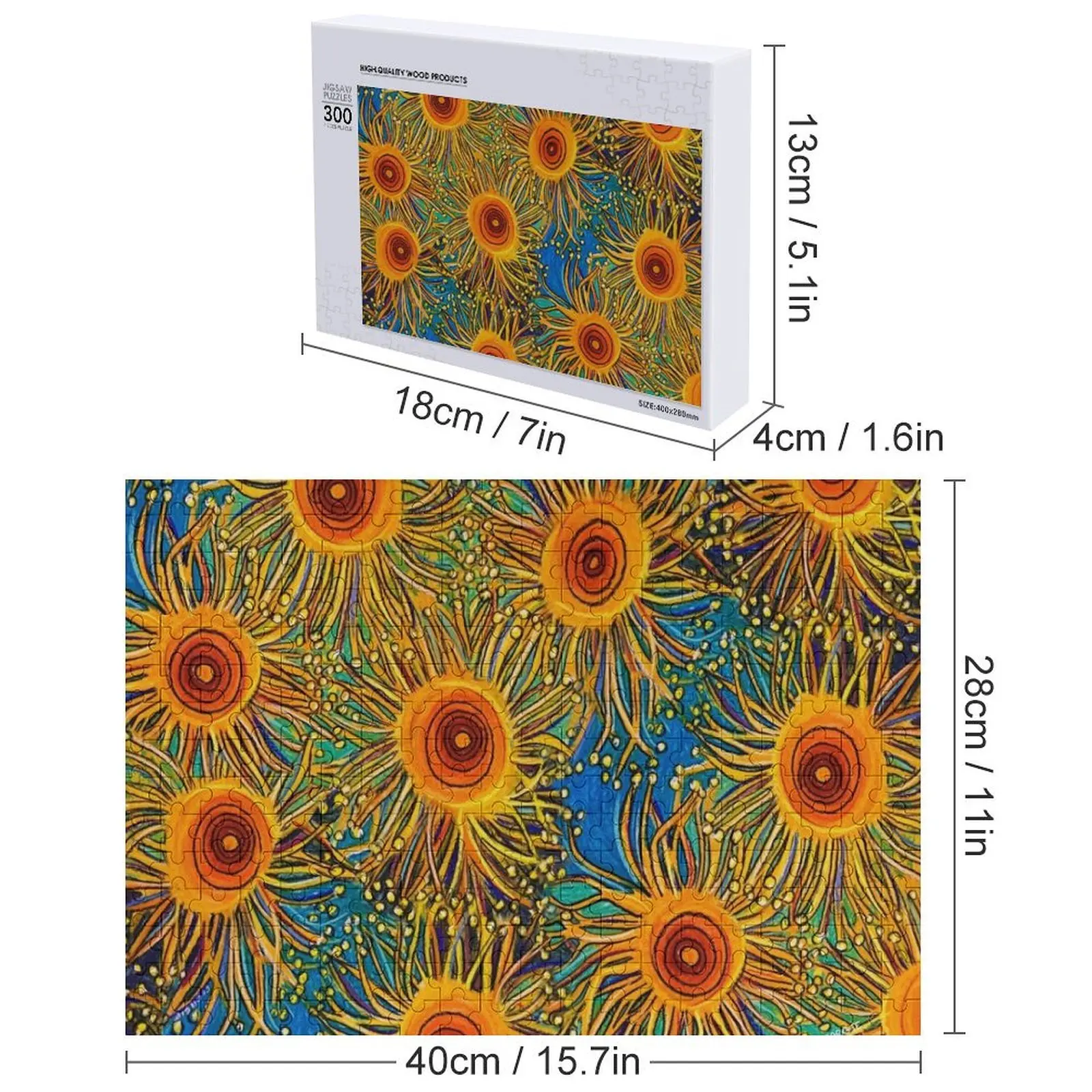 Design- Sunny Days Jigsaw Puzzle Iq Personalized Child Gift Wood Name Game Children Puzzle